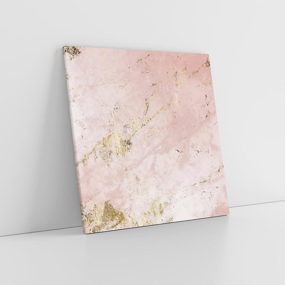 Obraz na płótnie 80x80 - Piękno w Szczegółach - marmur, złoto