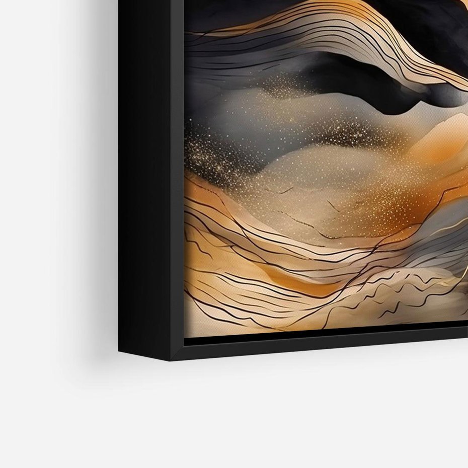 Obraz w ramie 100x70 - Grafika Zachodu - nowoczesna grafika, odcienie pastelowe - rama czarna