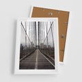 Plakat w ramie 50x70 - Nowoczesna Linia - most, nowoczesna - rama biała