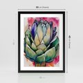 Plakat w ramie 30x40 - Estetyczna Roślina - abstrakcja, akwarela - rama czarna