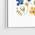 Obraz w ramie 70x100 - Odgłosy Wizji - kwiaty, sztuka nowoczesna - rama biała