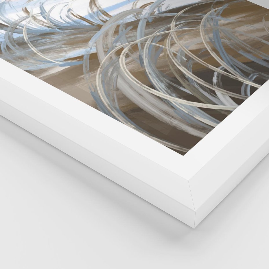 Plakat w ramie 40x50 - Zaklęty Wschód - akwarela, obraz - rama biała