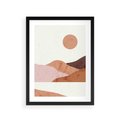 Plakat w ramie 30x40 - Górskie Wzory - nowoczesna sztuka, góry - rama czarna
