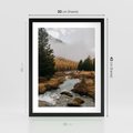 Plakat w ramie 30x40 - W Górskiej Dolinie - artystyczna fotografia, las - rama czarna