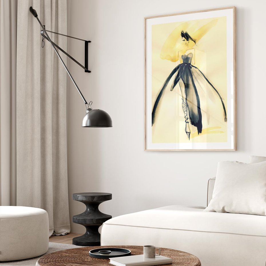 Plakat w ramie 40x50 - Ekspresja Wyrazu - abstrakcja, kobieta - rama drewno