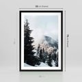 Plakat w ramie 50x70 - Góry, Las i Śnieg na Obrazie - góry, las - rama czarna