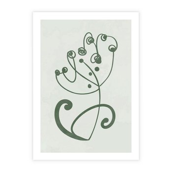 Plakat bez ramy 40x50 - Zieleń Wyjątkowego Ukojenia - zielony odcień, abstrakcja