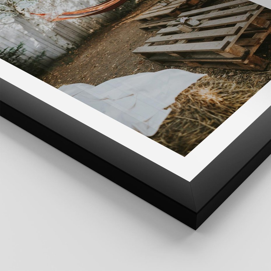 Plakat w ramie 50x70 - Harmonia i Spokój - boho, relaks - rama czarna