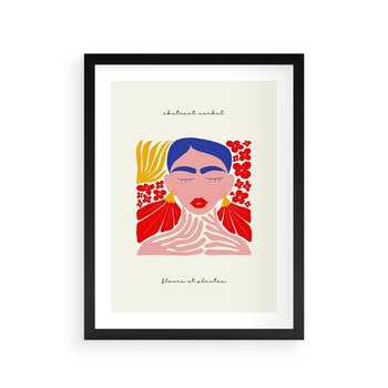 Plakat w ramie 40x50 - Bezgraniczne Rytmy - kobieta, sztuka abstrakcyjna - rama czarna