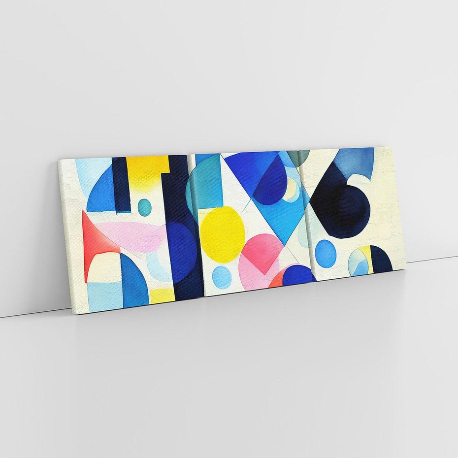 Obraz na płótnie 150x50 - Księga Akwarelowych Przeniknięć - abstrakcyjny obraz, różne kolorowe kształty