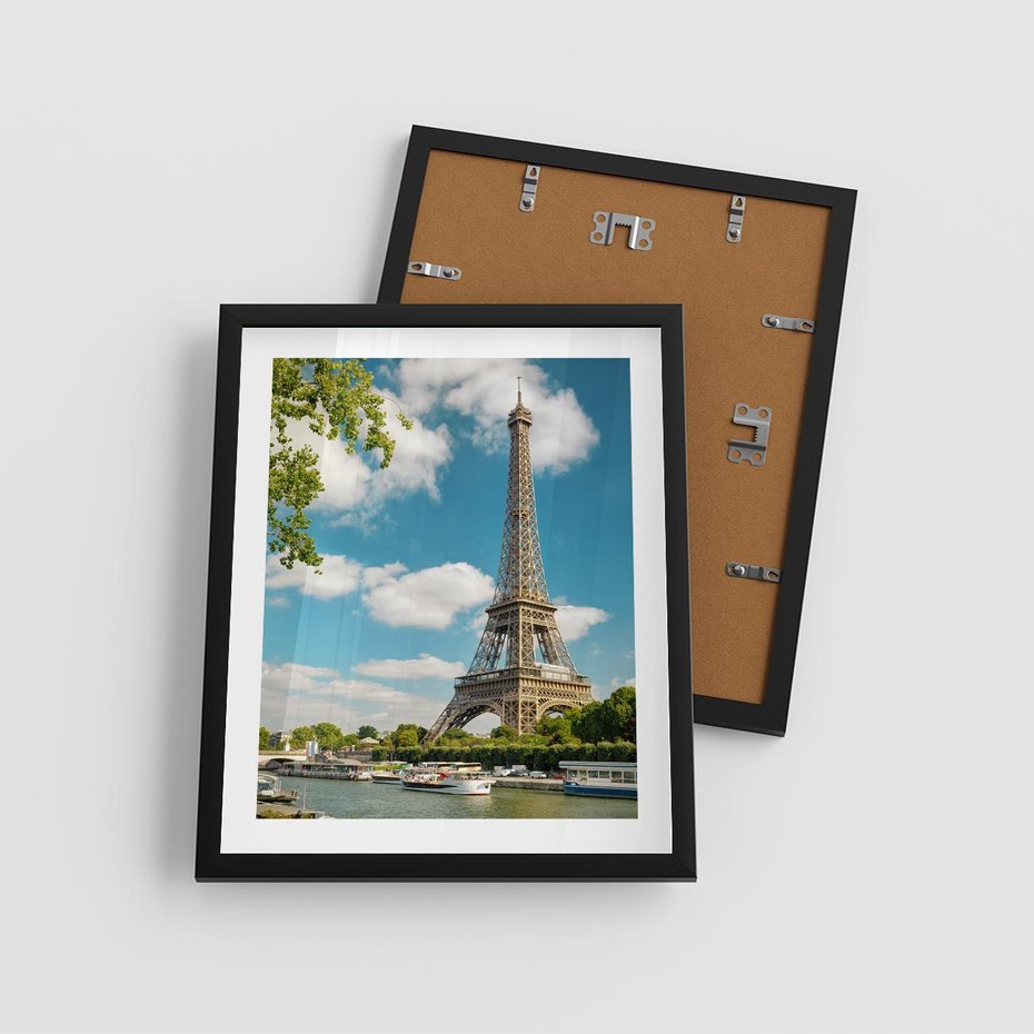 Plakat w ramie 40x50 - Paryż Eiffla - Paryż, Eiffla - rama czarna
