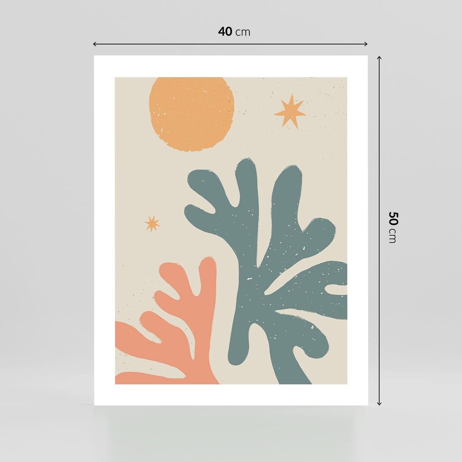 Plakat bez ramy 40x50 - Inspirująca Równowaga - boho formy, kształty