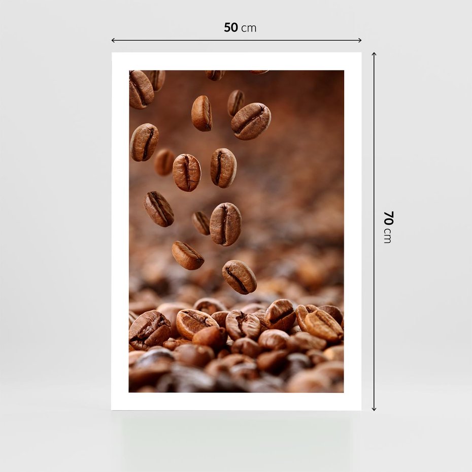 Plakat bez ramy 50x70 - Kawiarniana atmosfera kawy - kawa, kawiarnia