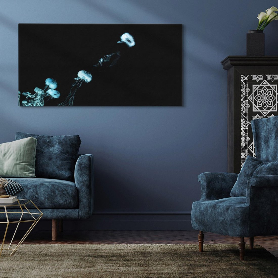 Obraz na płótnie 120x60 - Dym w abstrakcji - dym, abstrakcja