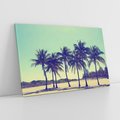 Obraz na płótnie 70x50 - Idylliczna Plaża z Palmami - palmy, plaża