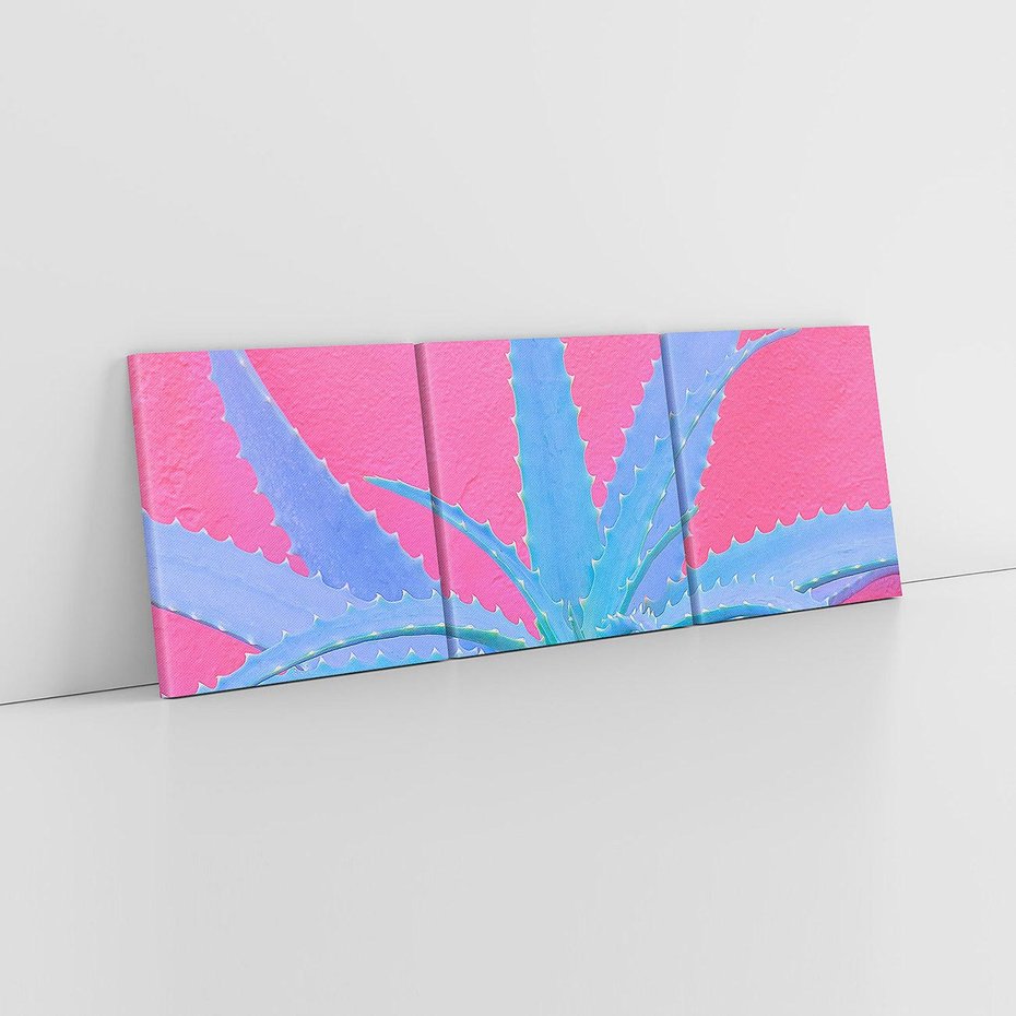 Obraz na płótnie 120x40 - Piękno Pustyni - kaktusy, liście