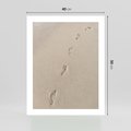 Plakat bez ramy 40x50 - Ślady na Złocistym Piasku - piasek, ślady stóp na piasku