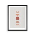 Plakat w ramie 30x40 - Mistyka Boho - boho plakat, beże brązy - rama czarna