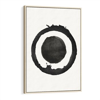 Obraz w ramie 50x70 - Harmonijne Emocje - abstrakcyjne plamy okręgi, akwarelowe - rama drewno