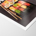Plakat bez ramy 40x50 - Kulinarne podróże do Japonii - sushi, japonia