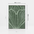 Obraz w ramie 80x120 - Zieleń Kształtująca Spokój - zielony plakat, roślinne inspiracje - rama biała