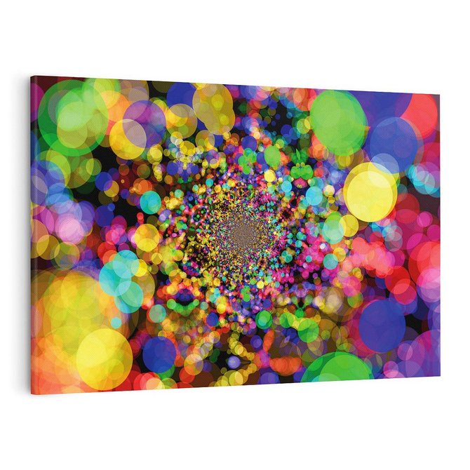 Obraz na płótnie 100x70 - Abstrakcja: gra kolorów i form - abstrakcja