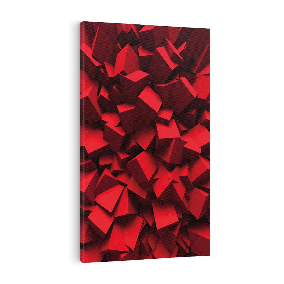 Obraz na płótnie 70x100 - Geometryczny 3D - abstrakcyjna kompozycja - geometryczny, 3D