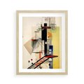 Plakat w ramie 40x50 - Kolorowe Wnętrza Inspiracji - abstrakcyjny obraz, jak kandinsky - rama drewno