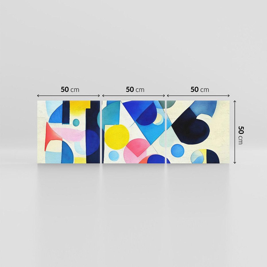 Obraz na płótnie 150x50 - Księga Akwarelowych Przeniknięć - abstrakcyjny obraz, różne kolorowe kształty