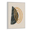 Obraz w ramie 80x120 - Nowoczesne Dialogi Materii - nowoczesny plakat, abstrakcyjne kształty - rama biała