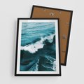 Plakat w ramie 50x70 - Wibracje Oceanu - turkusowy ocean, fale - rama czarna