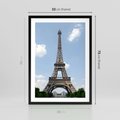 Plakat w ramie 50x70 - Paryż z wieżą Eiffla - Eiffla, Paryż - rama czarna