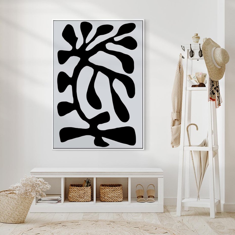 Obraz w ramie 80x120 - Przenikające Refleksje - matisse, sztuka nowoczesna - rama biała