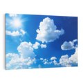 Obraz na płótnie 120x80 - Niebiańska panorama: Słońce, niebo i chmury - niebo, słońce
