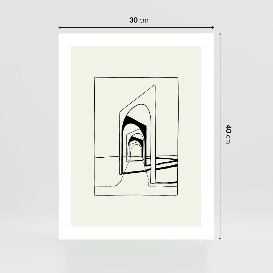 Plakat bez ramy 30x40 - Poezja światła i cienia - nowoczesna sztuka, minimalistyczny styl