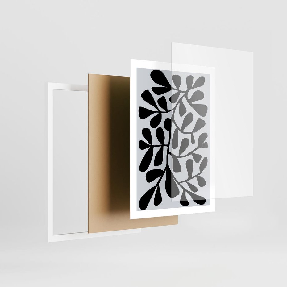 Plakat w ramie 50x70 - Echa Wyobraźni - matisse, sztuka nowoczesna - rama biała