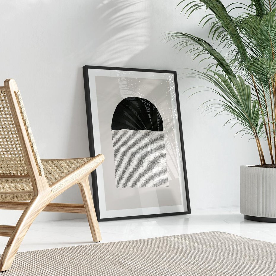 Plakat bez ramy 50x70 - Wewnętrzne Widzenia - abstrakcyjna kompozycja, półkole