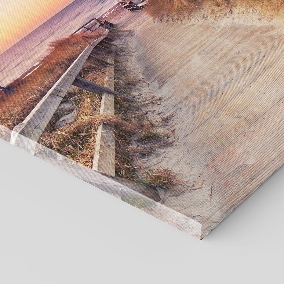 Obraz na płótnie 70x70 - Spacer Wśród Przyboju - dróżka, morze