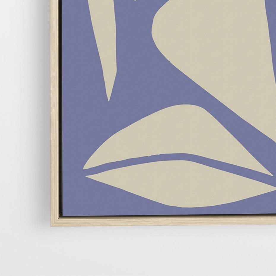 Obraz w ramie 80x120 - Echa Wizualnej Transcendencji - skandynawski styl, plakat - rama drewno