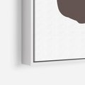 Obraz w ramie 50x50 - Wibracje Odbić Plam - abstrakcyjny obraz, rozlewające się plamy - rama biała