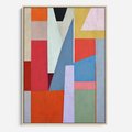 Obraz w ramie 50x70 - Migotliwe Nastroje Kształtów - różne geometryczne formy, olejny obraz - rama drewno