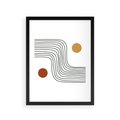 Plakat w ramie 30x40 - Kontury Harmonii - nieregularne linie, koła - rama czarna