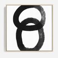 Obraz w ramie 50x50 - Kształtując Granice - abstrakcja, minimalizm - rama drewno