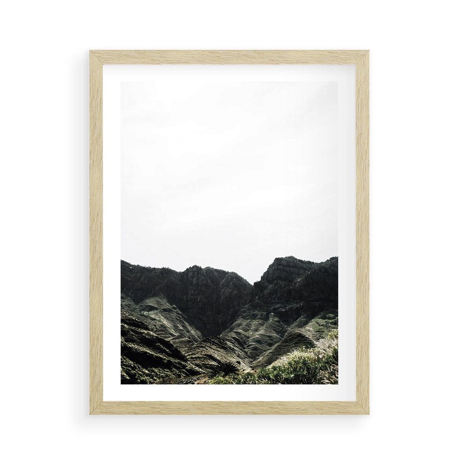 Plakat w ramie 50x70 - Górska Potęga - górski krajobraz, góry - rama drewno