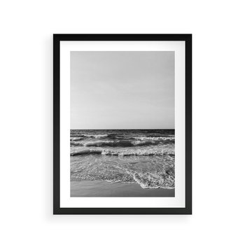 Plakat w ramie 30x40 - Słuchaj Śpiewu Fal - morze, fale - rama czarna