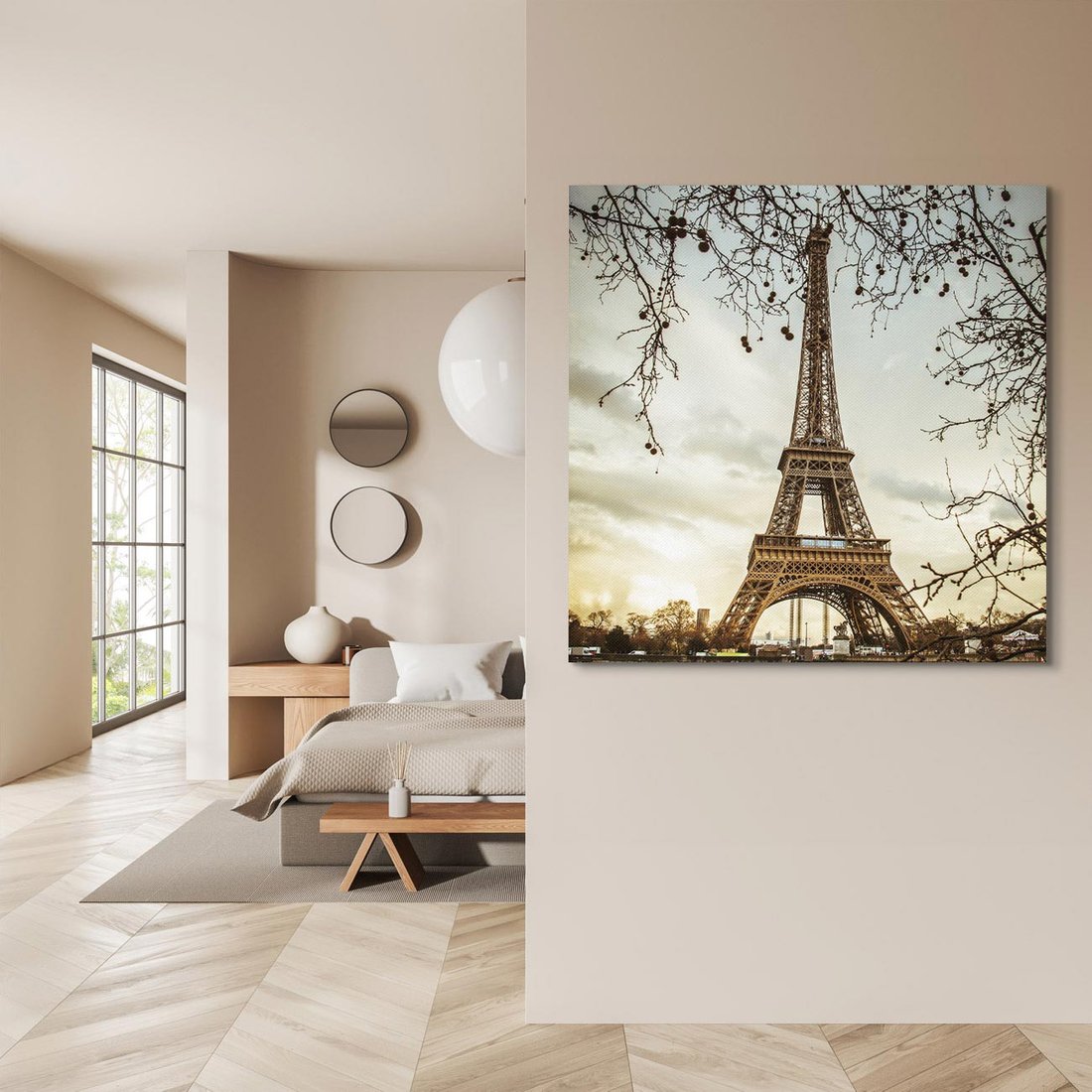 Obraz na płótnie 70x70 - Uroczystość w Paryżu - Paryż, wieża