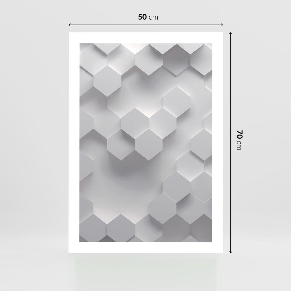 Plakat bez ramy 50x70 - Kreatywna Forma - geometryczny, 3D
