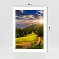 Plakat bez ramy 30x40 - Zachód słońca na łące - zachód, łąka