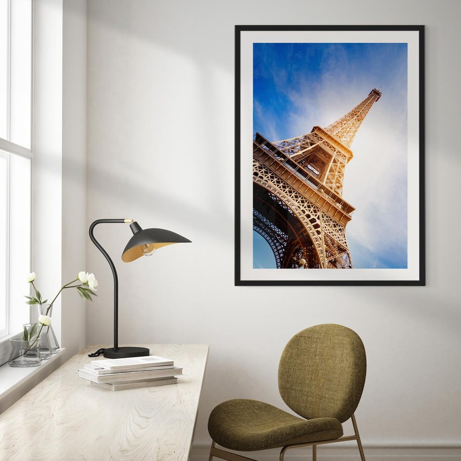 Plakat bez ramy 21x30 - Eiffla - ikona Paryża - Eiffla, Paryż