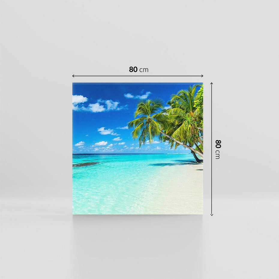 Obraz na płótnie 80x80 - Rajskie plaże na Malediwach - Malediwy, plaża